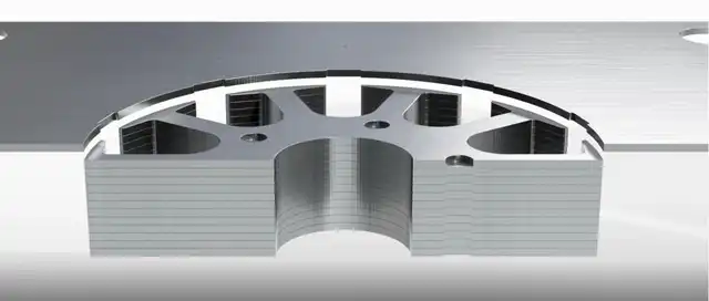 Backlack motor core lamination process