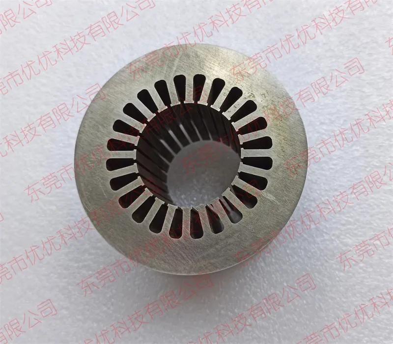 Low Iron loss stator lamination with bonding epoxy for stator production